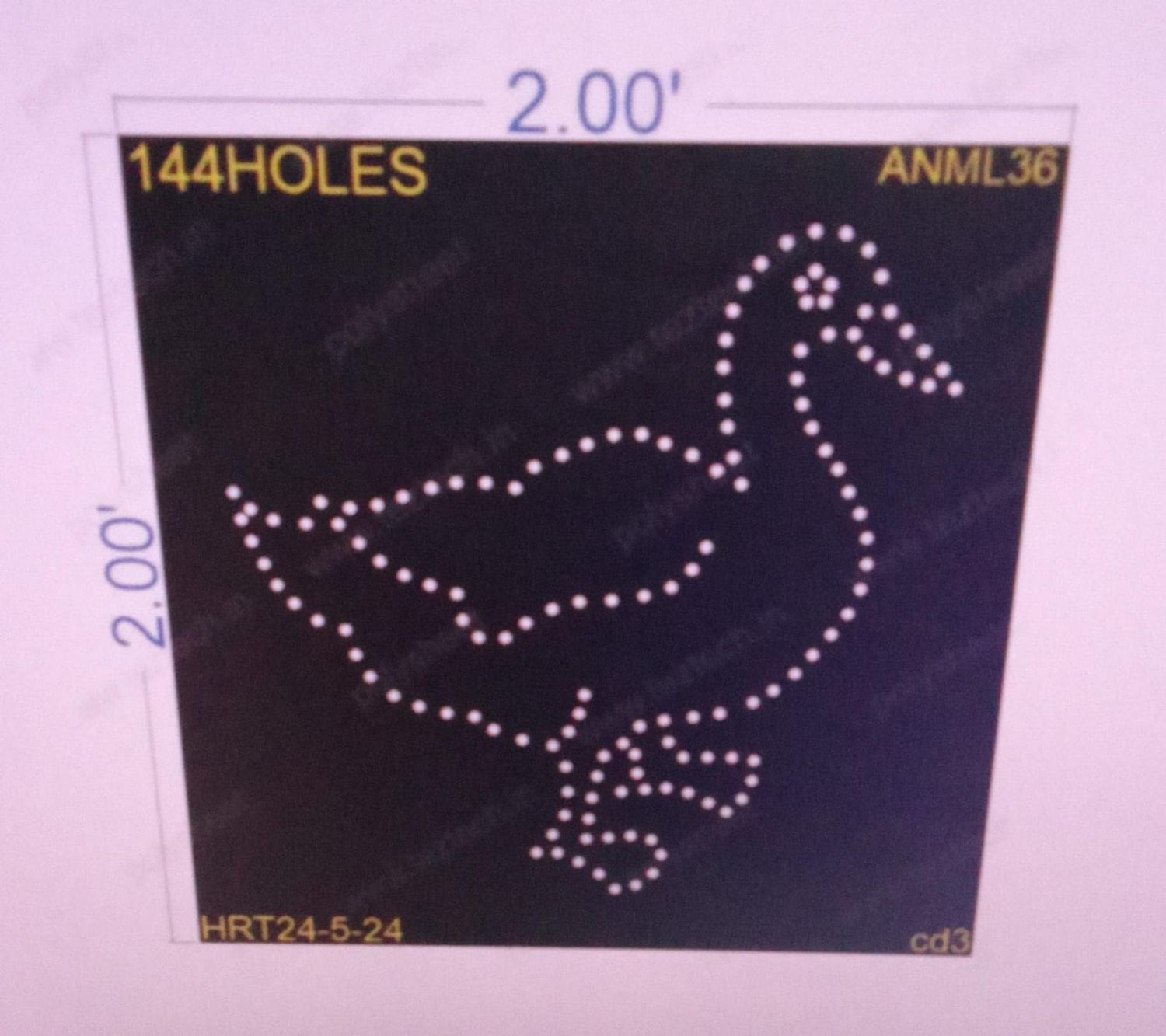 ANML36 DUCK 2X2 FEET 144 HOLES