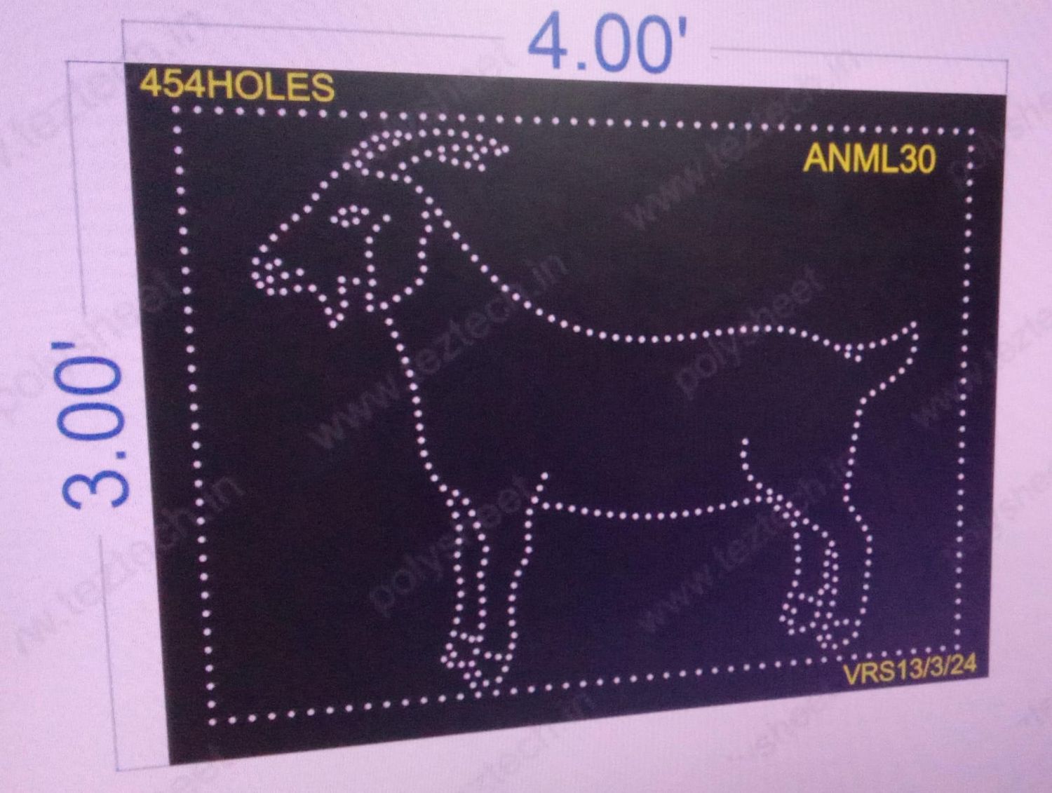 ANML30 GOT 3X4 FEET 454 HOLES