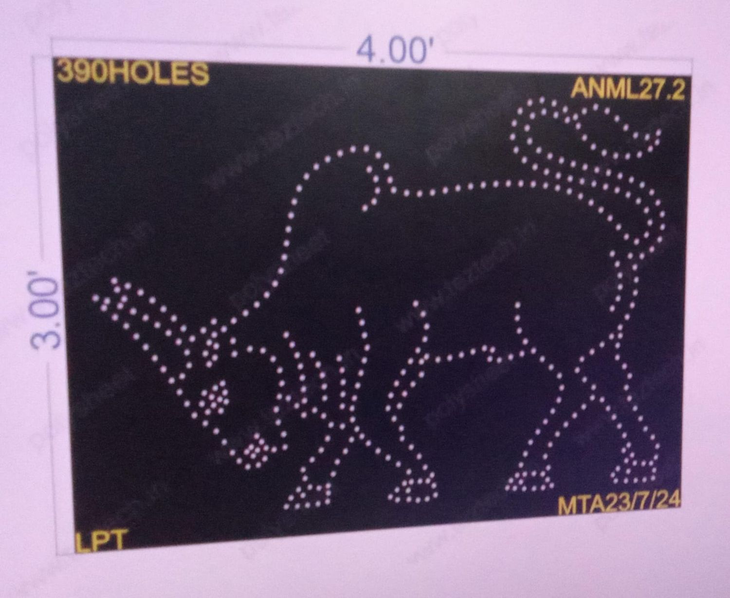 ANML27.2 ANIMAL 3X4 FEET 390 HOLES