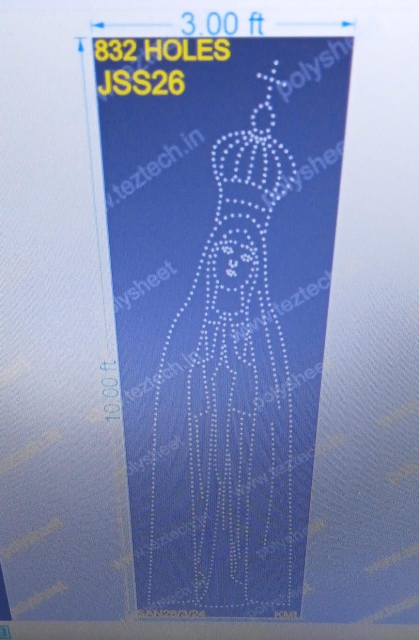 JSS26 Our Lady of F��tima 10X3 FEET 832HOLES