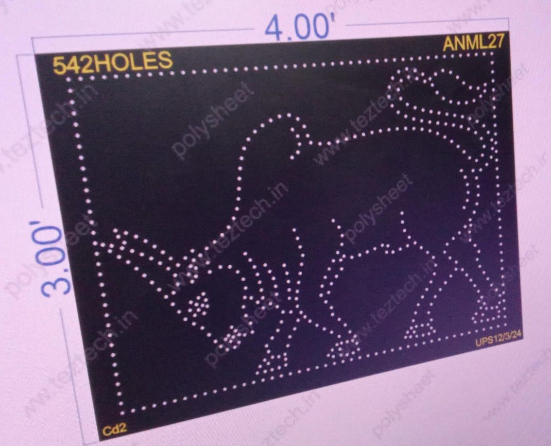 ANML27 ANIMAL 3X4 FEET 542 HOLES