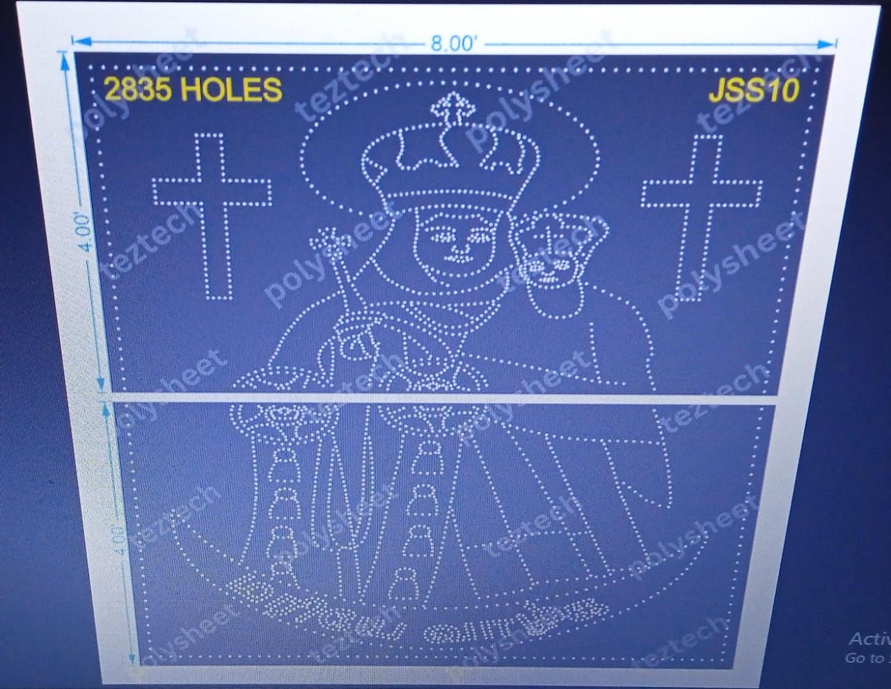 JSS10 JESUS  8X8FEET 2835 HOLES 2 PARTS
