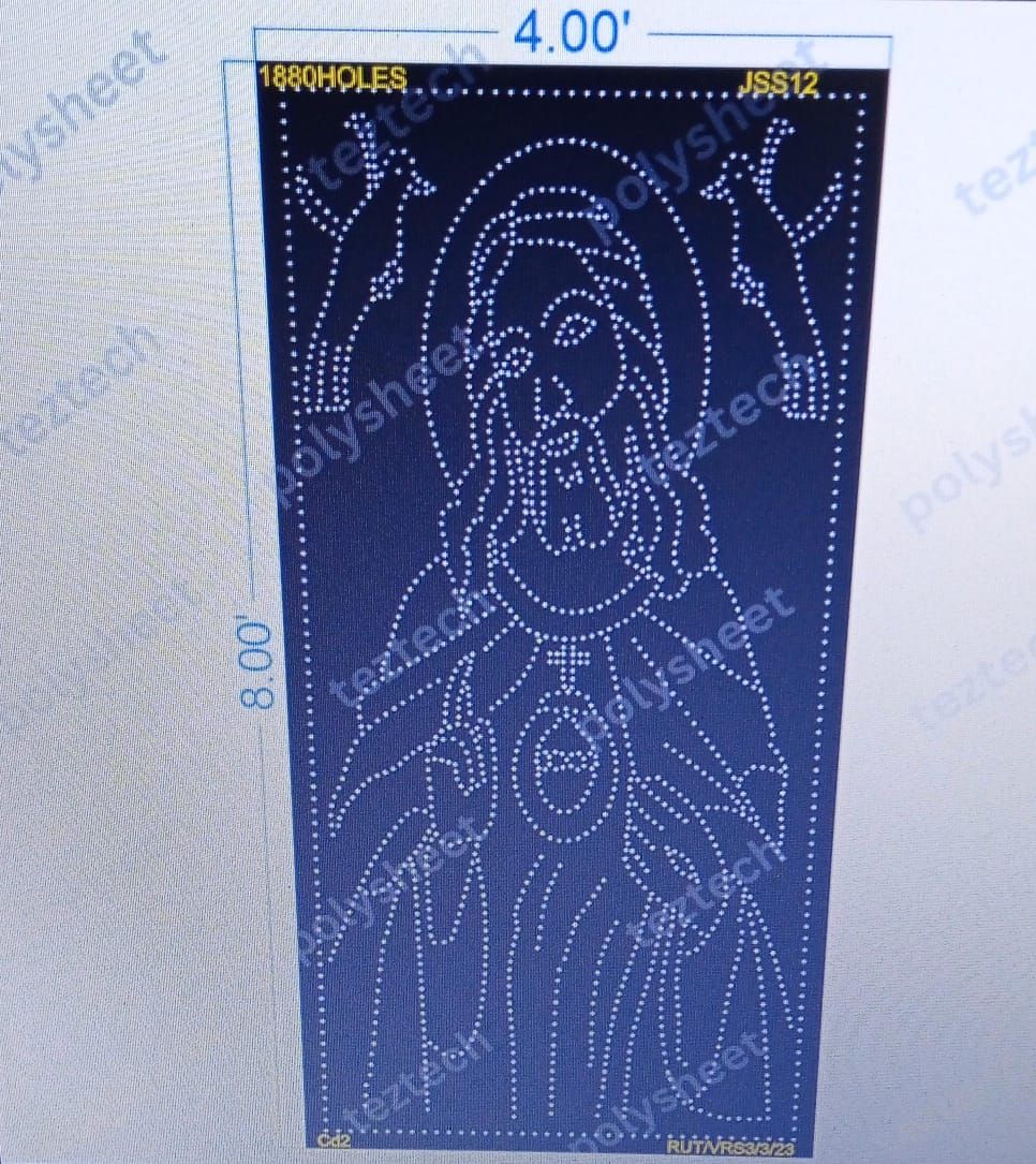 JSS12 JESUS  8X4FEET 1880HOLES
