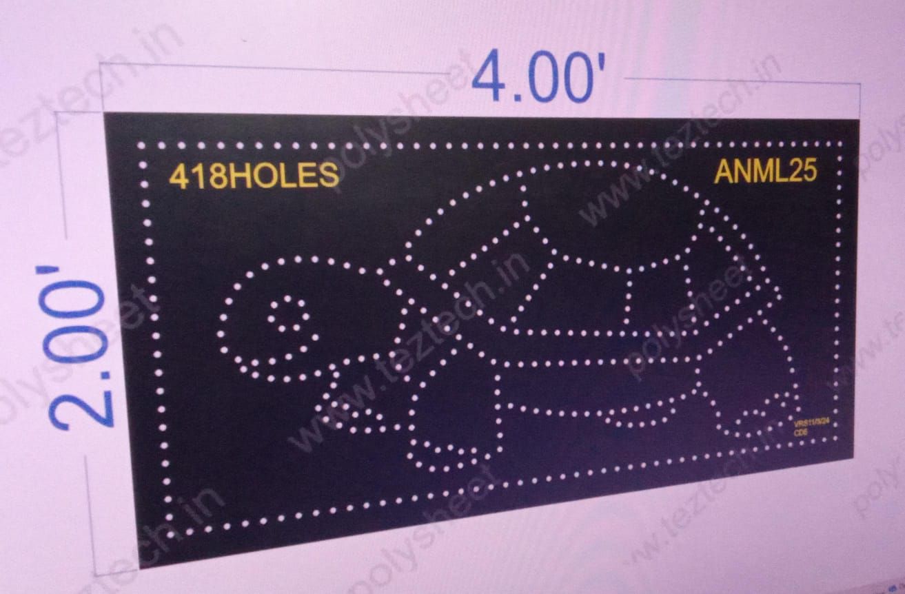 ANML25 TURTLE 2X4 FEET 418 HOLES