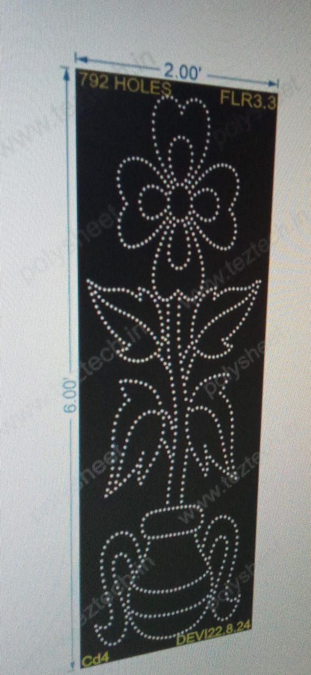 FLR3.3 FLOWER POT 6X2 FEET 792 HOLES