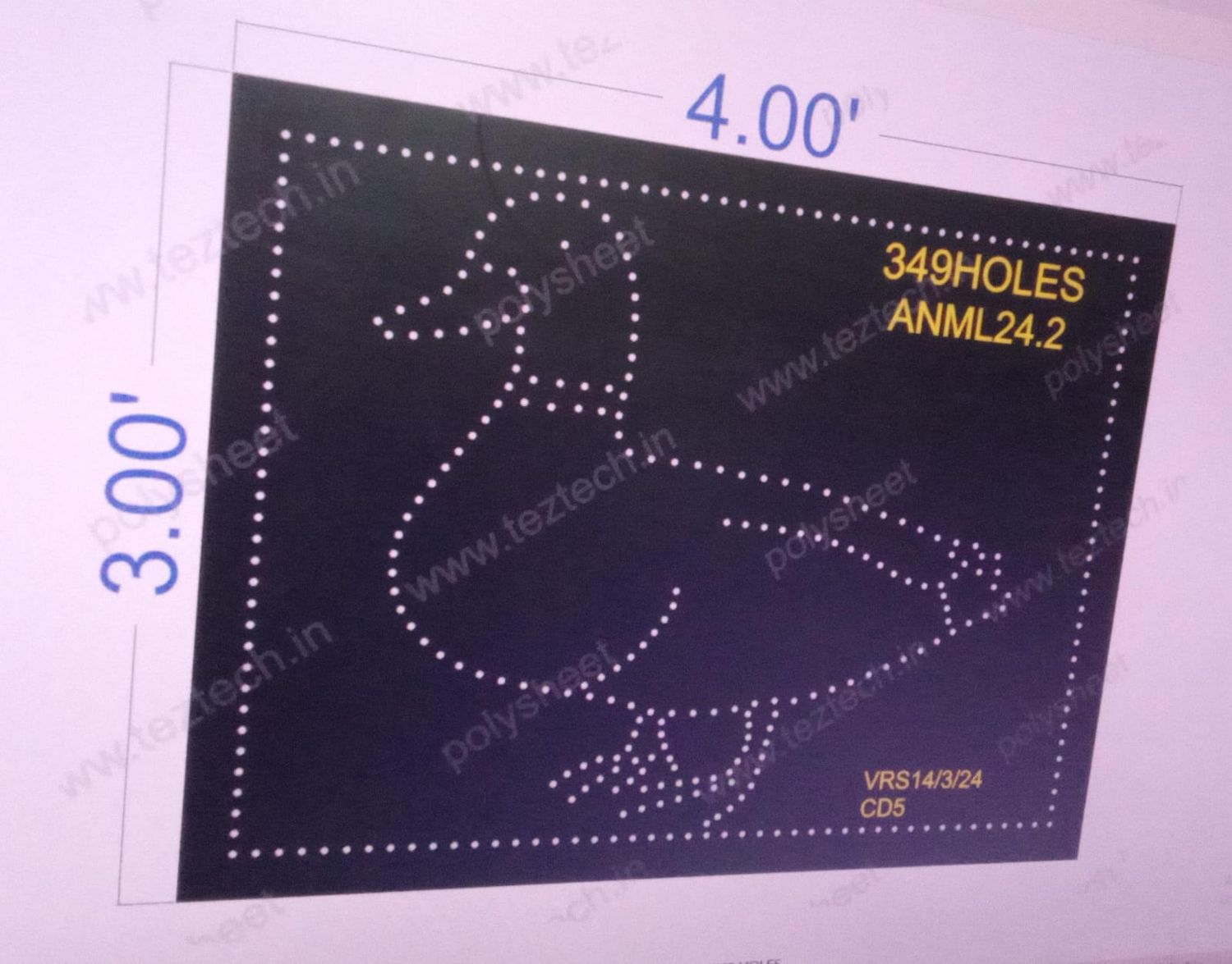 ANML24.2 DUCK 3X4 FEET 349 HOLES
