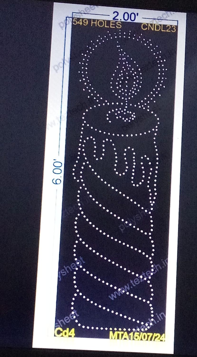 CNDL23 CANDLE 6X2 FEET 549 HOLES