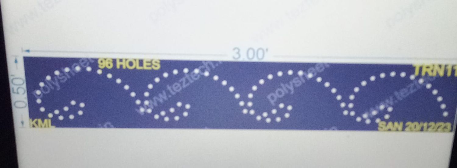 TRN11 TORAN 0.5X3FT 96HOLES