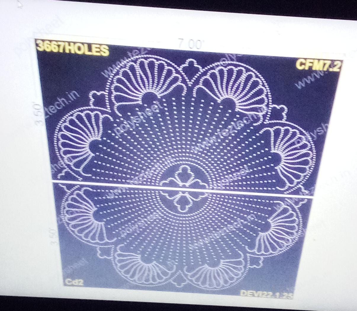 CFM7.2 CHAKRI FOR MURTI 2 PARTS 7X7 FEET 3667 HOLES
