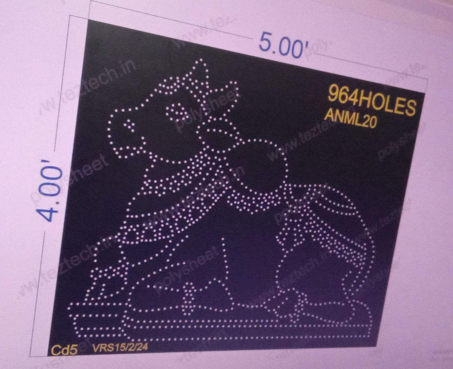 ANML20 NANDI 4X5 FEET 964 HOLES