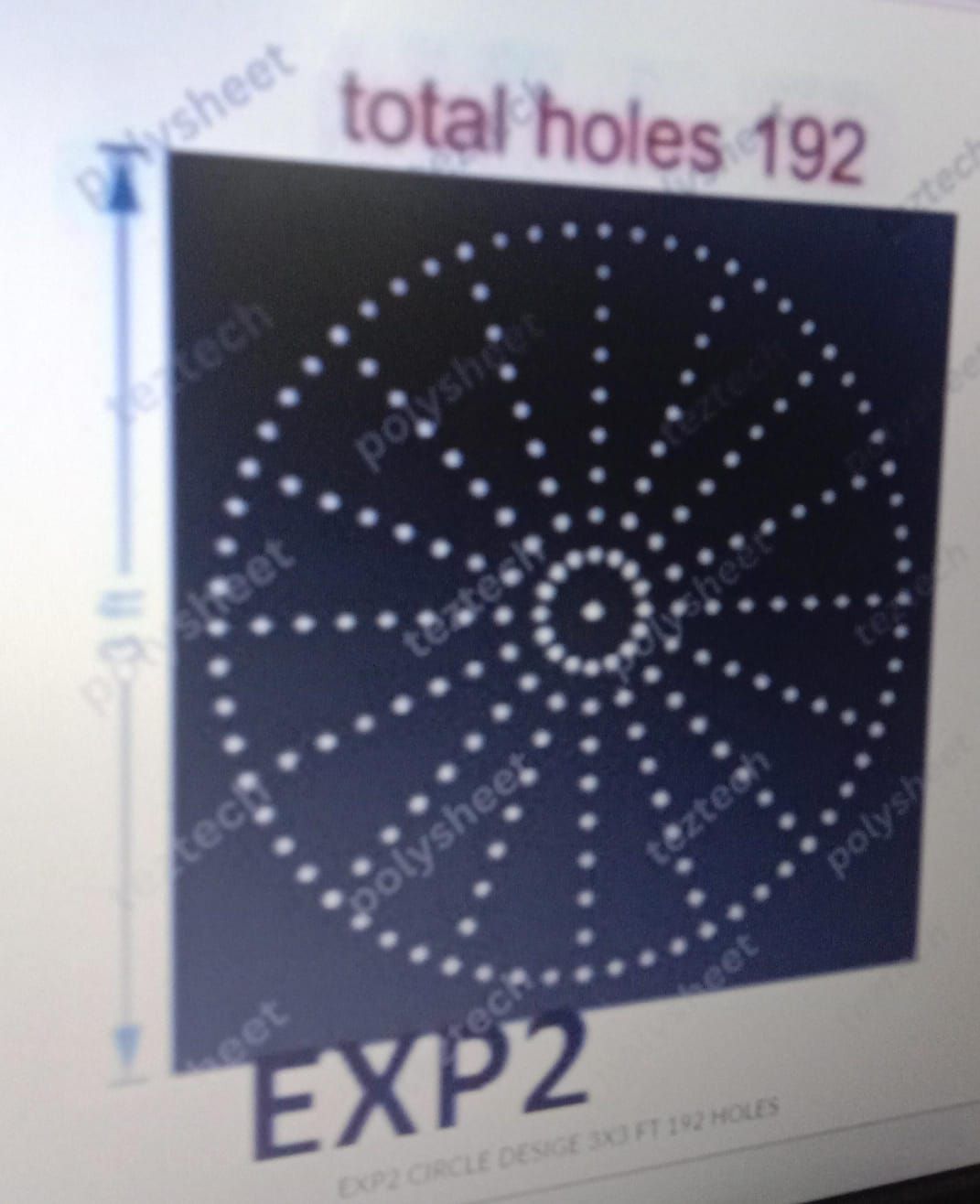 EXP2 CIRCLE DESIGE 3X3 FT 192 HOLES