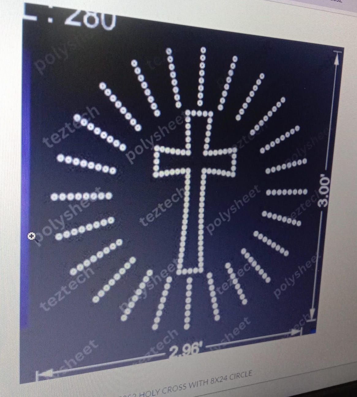 C8S2 HOLY CROSS WITH 8X24 CIRCLE