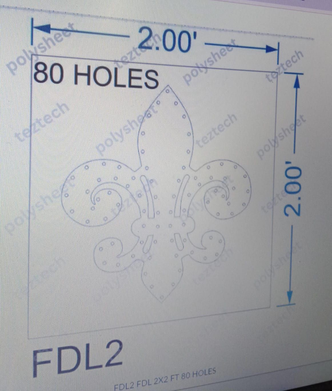FDL2 FDL 2X2 FT 80 HOLES