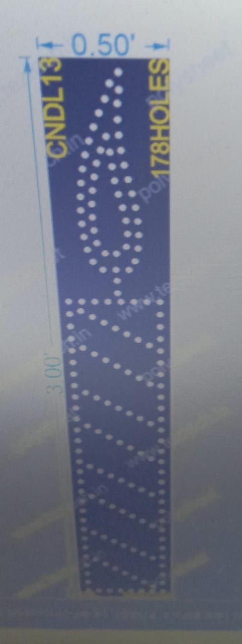 CNDL13 CANDLE 3X0.5FT 178HOLES