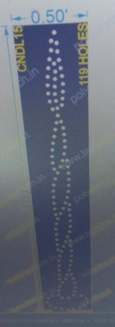 CNDL15 CANDLE 3X0.5FT 119HOLES