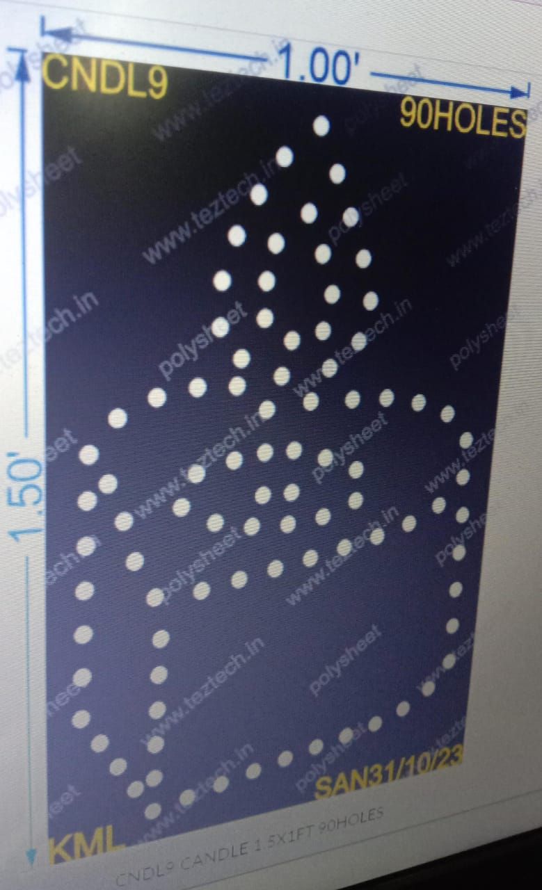 CNDL9 CANDLE 1.5X1FT 90HOLES