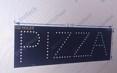 PZA1	PIZZA 1X3.13 FEET 103 HOLES