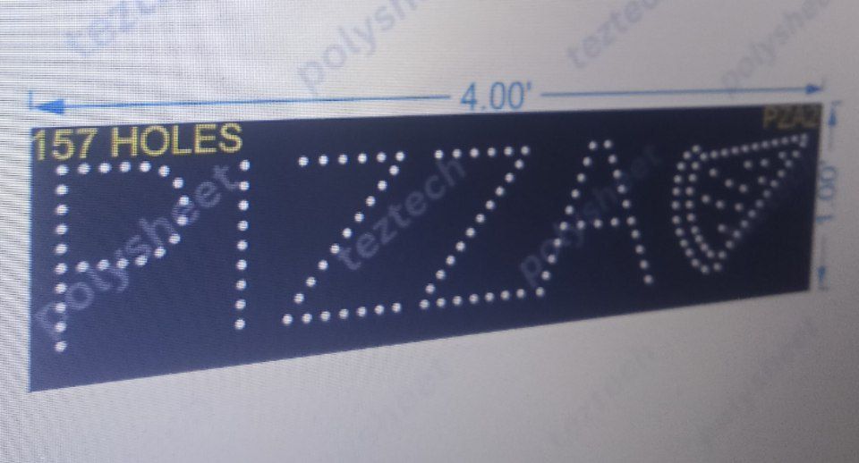 PZA2 PIZZA 1X4 FEET 157 HOLES