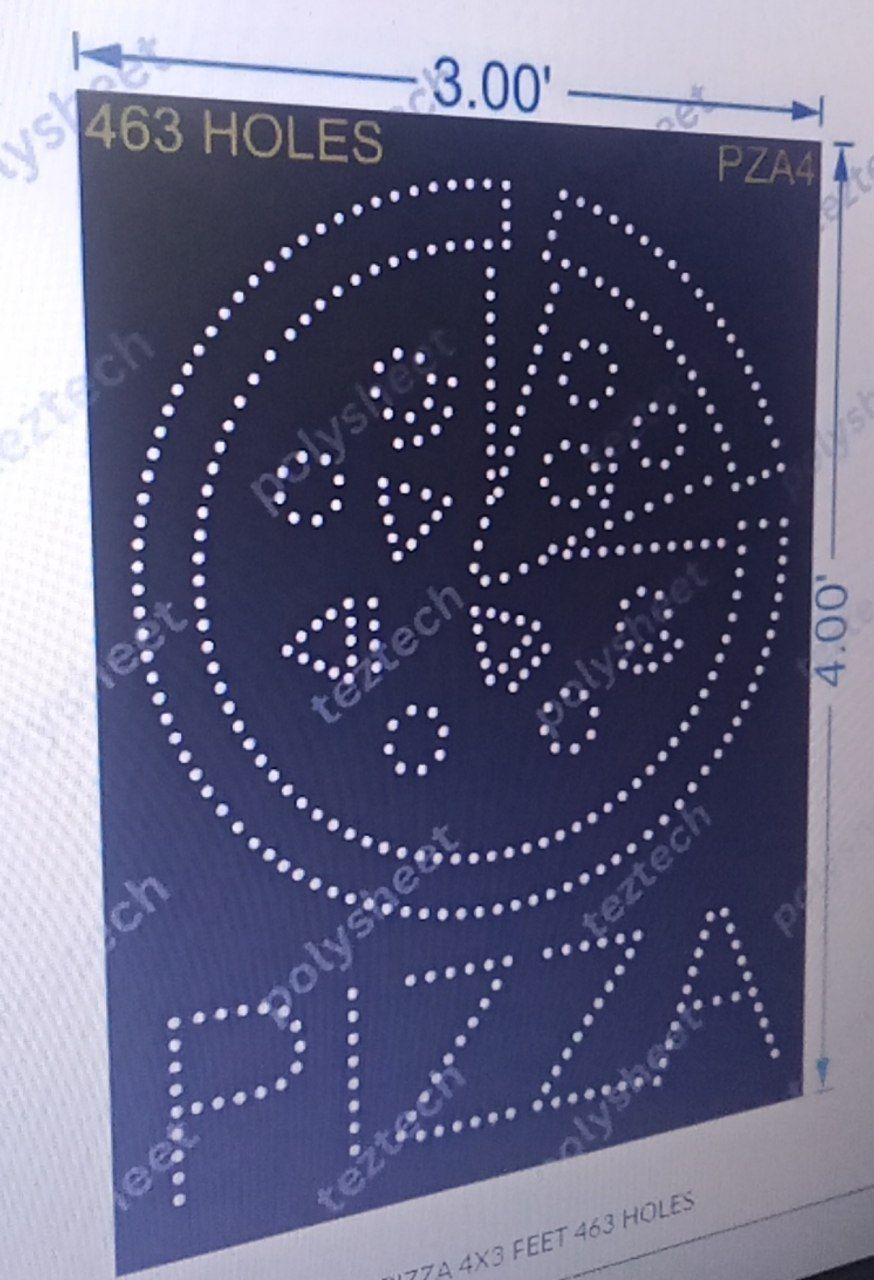 PZA4 PIZZA 4X3 FEET 463 HOLES