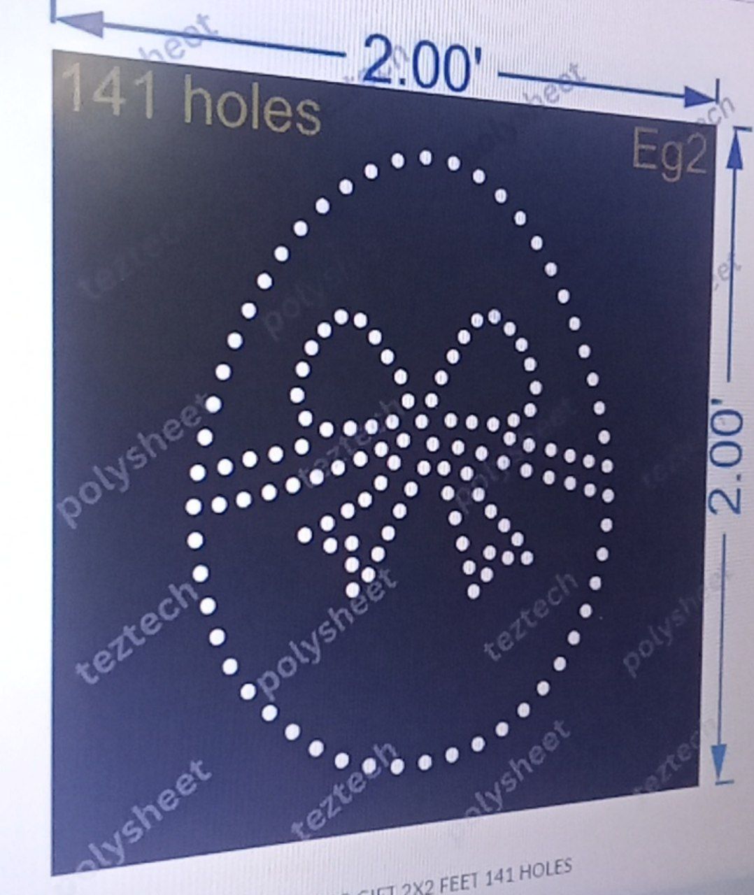 EG2	EGG GIFT 2X2 FEET 141 HOLES