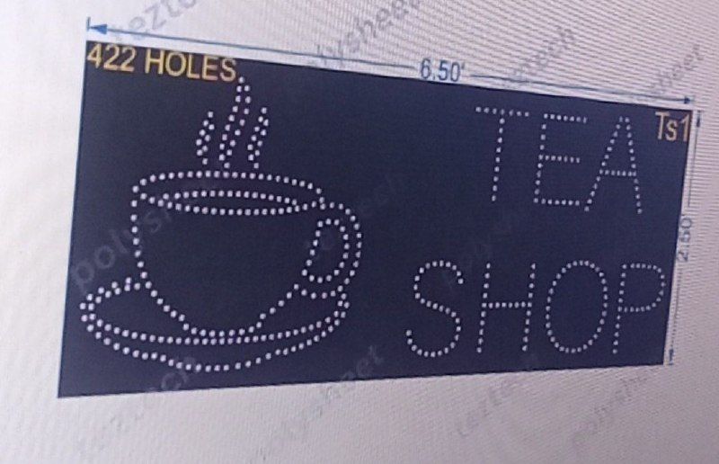 TS1 TEA SHOP 2.5X6.5 FEET 422 HOLES