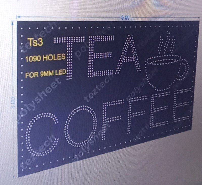 TS3 	TEA 3X5 FEET 1090 HOLES
