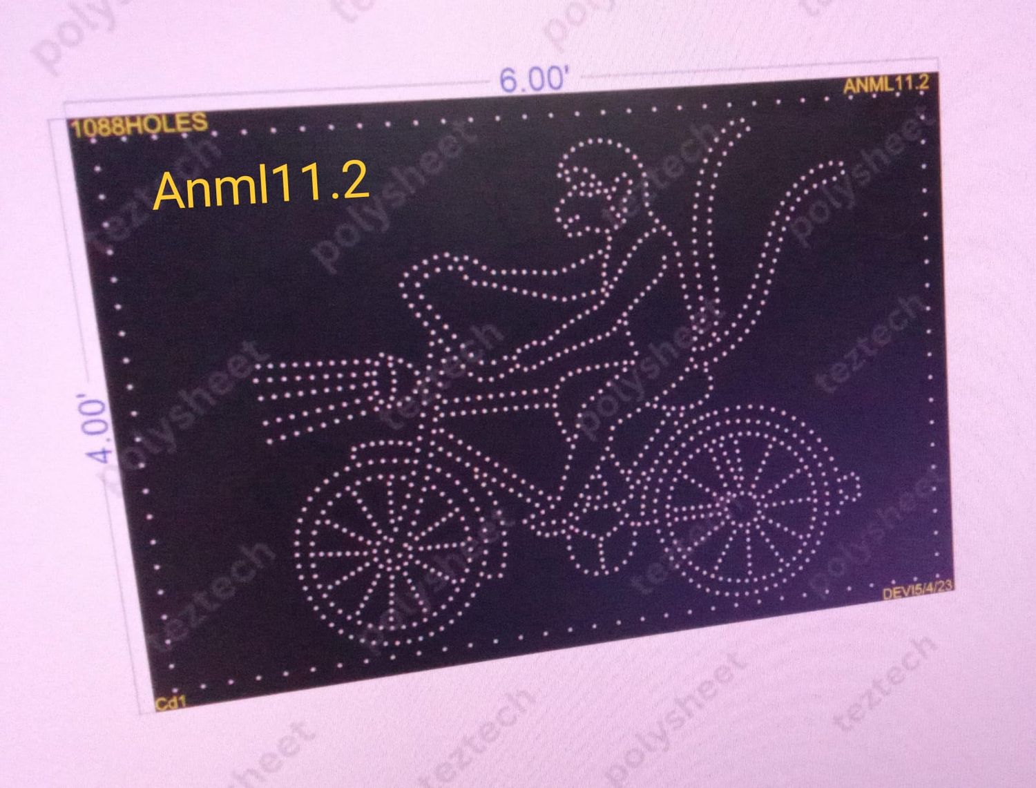 ANML11.2 MONKEY 4X6 FEET 1088HOLES