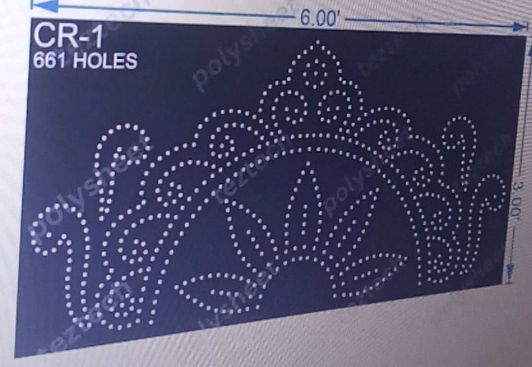 CR1 CROWN  1 PART 3X6 FEET 660 HOLES