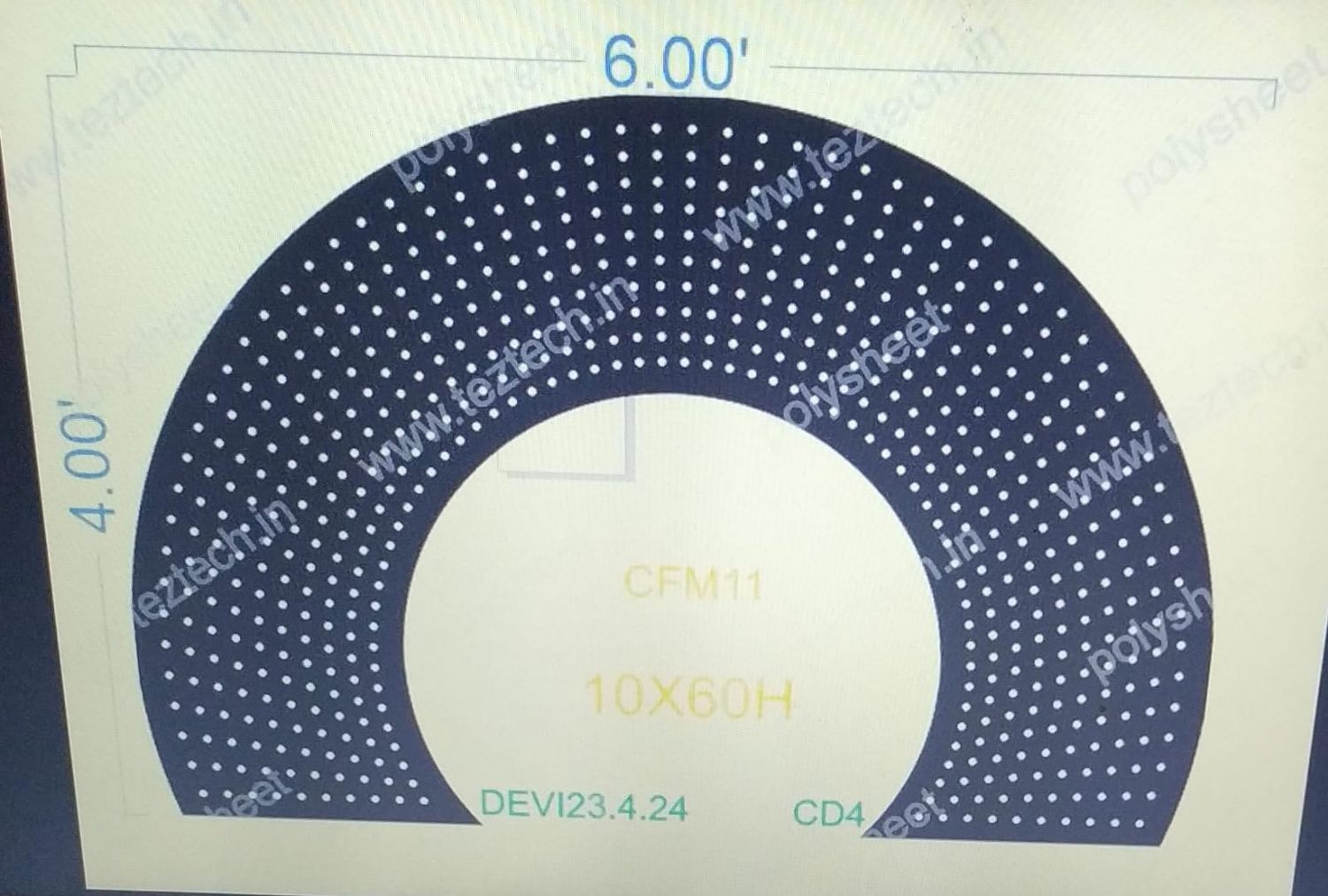 CFM11 GATE FOR MURTI 4X6 FEET 600 HOLES