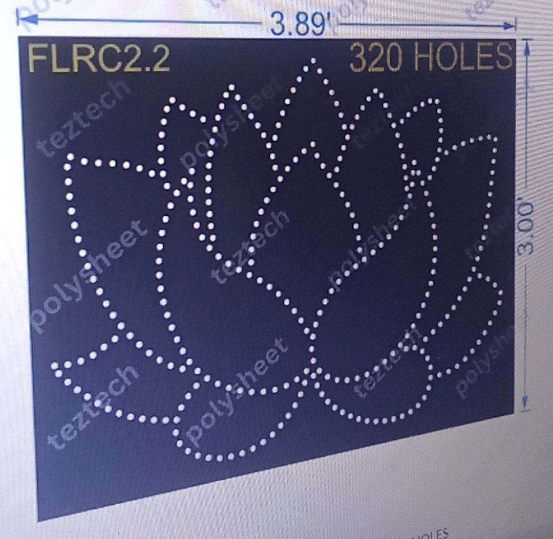 FLRC2.2 FLOWER CROWN 3X3.89 320 HOLES