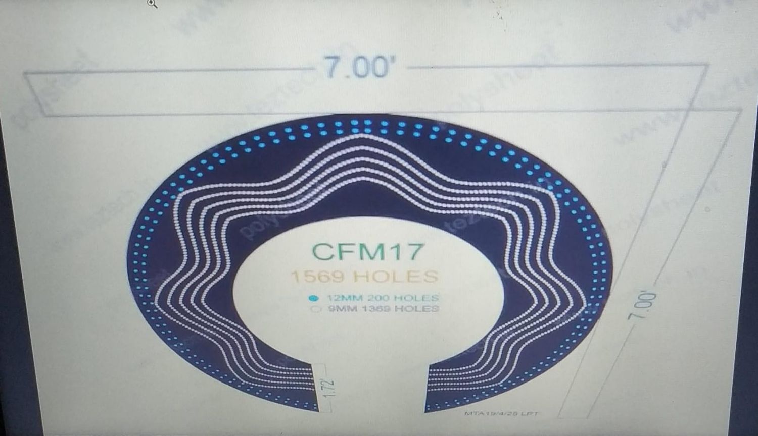 CFM17 CHAKRY FOR MURTI 2 PARTS 7X7 FEET 1569HOLES