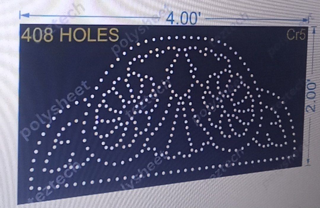 CR5 CROWN 4X2FT 408 HOLES