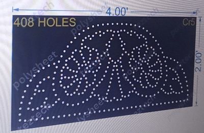 CR5 CROWN 4X2FT 408 HOLES