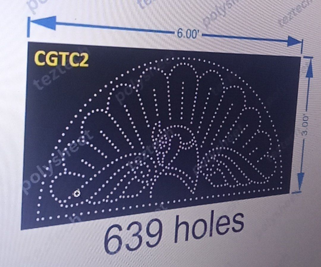 CGTC2 CROWN 3X6 FEET 639 HOLES