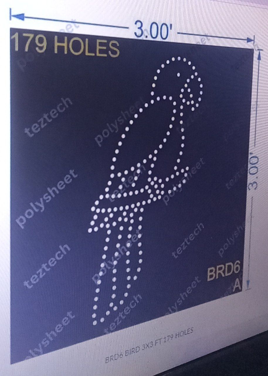 BRD6 BIRD 1 PART 3X3 FEET 179 HOLES