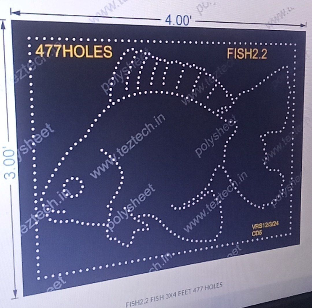 FISH2.2 FISH 3X4 FEET 477 HOLES