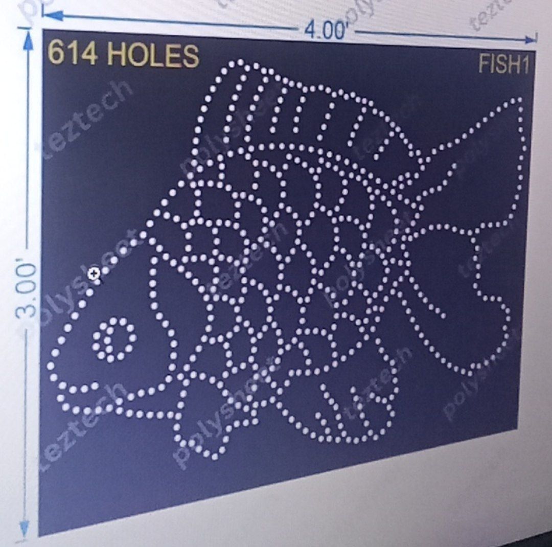 FISH1  FISH  3X4 FT  614 HOLES