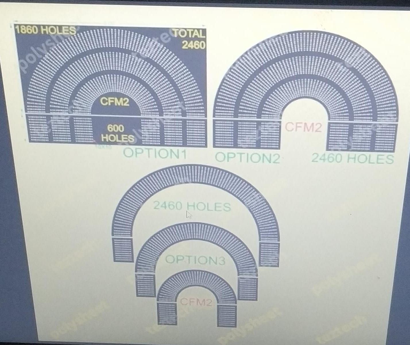 CFM2 CIRCLE FOR MURTI 4X8 FEET 2460 HOLES
