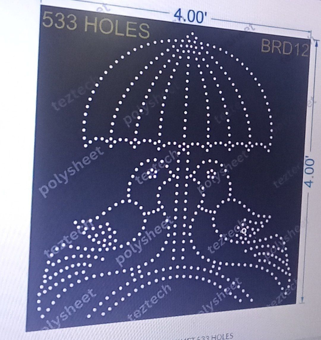 BRD12 BIRD 4X4FT 533 HOLES