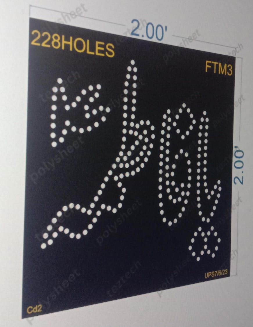 FTM3 FATIMA  2X2 FEET 228HOLES