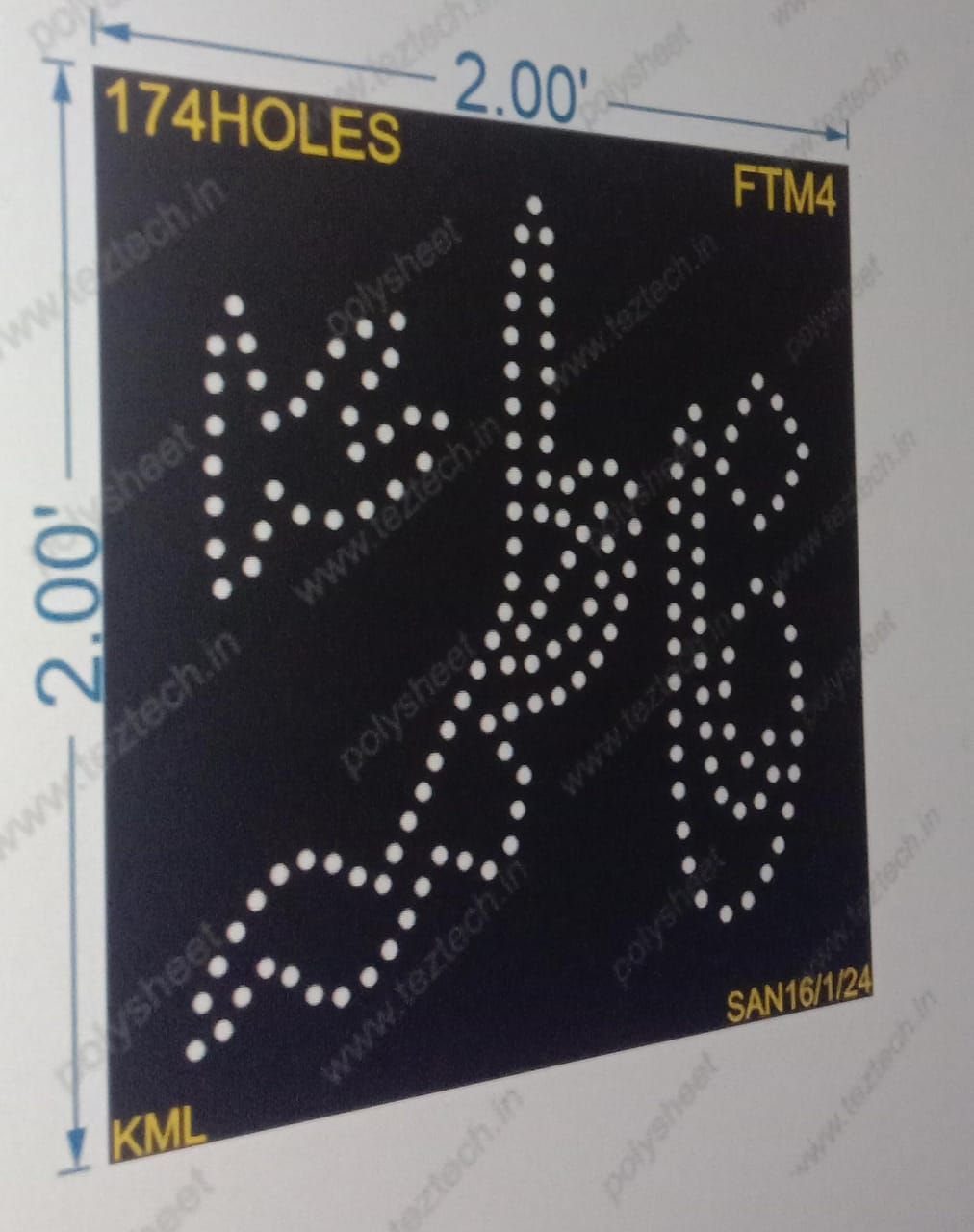 FTM4 FATIMA 2X2 FEET 174HOLES