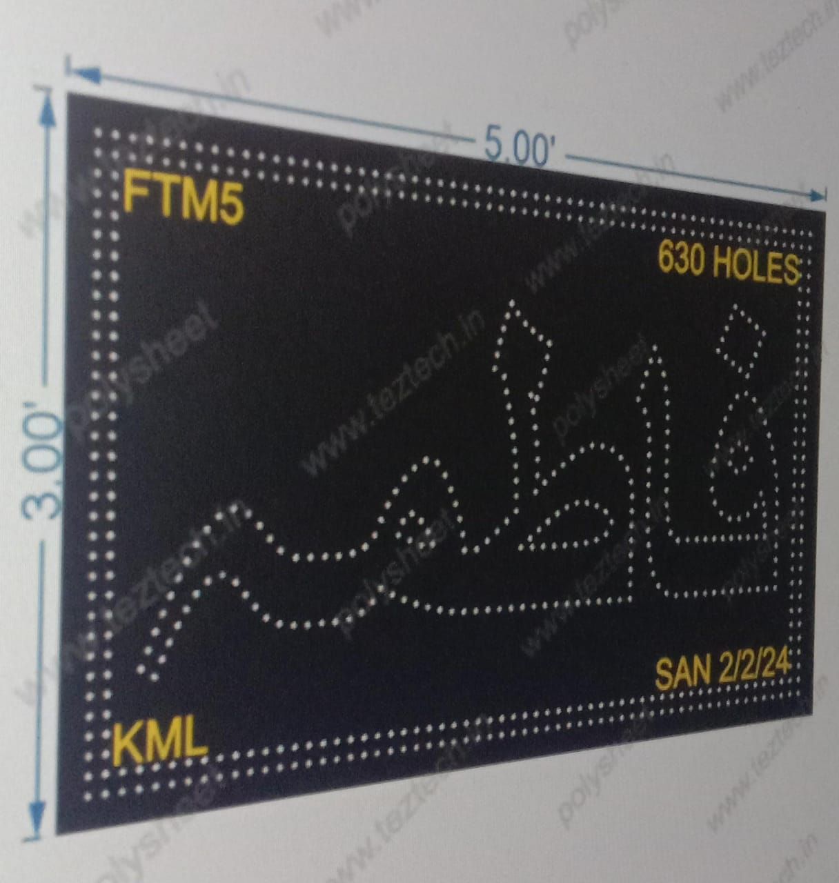 FTM5 FATIMA 3X5 FEET 630HOLES