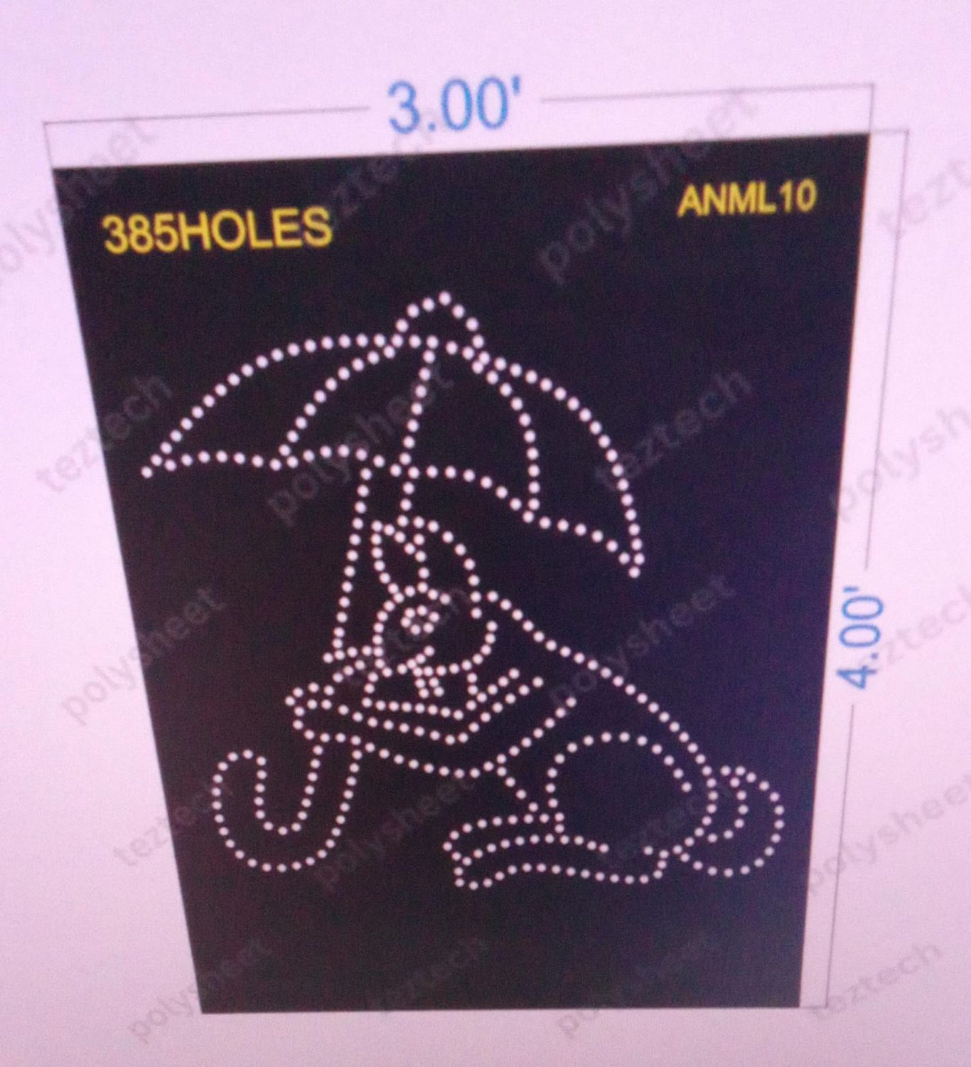 ANML10 RABBIT 4X3 FEET 385 HOLES