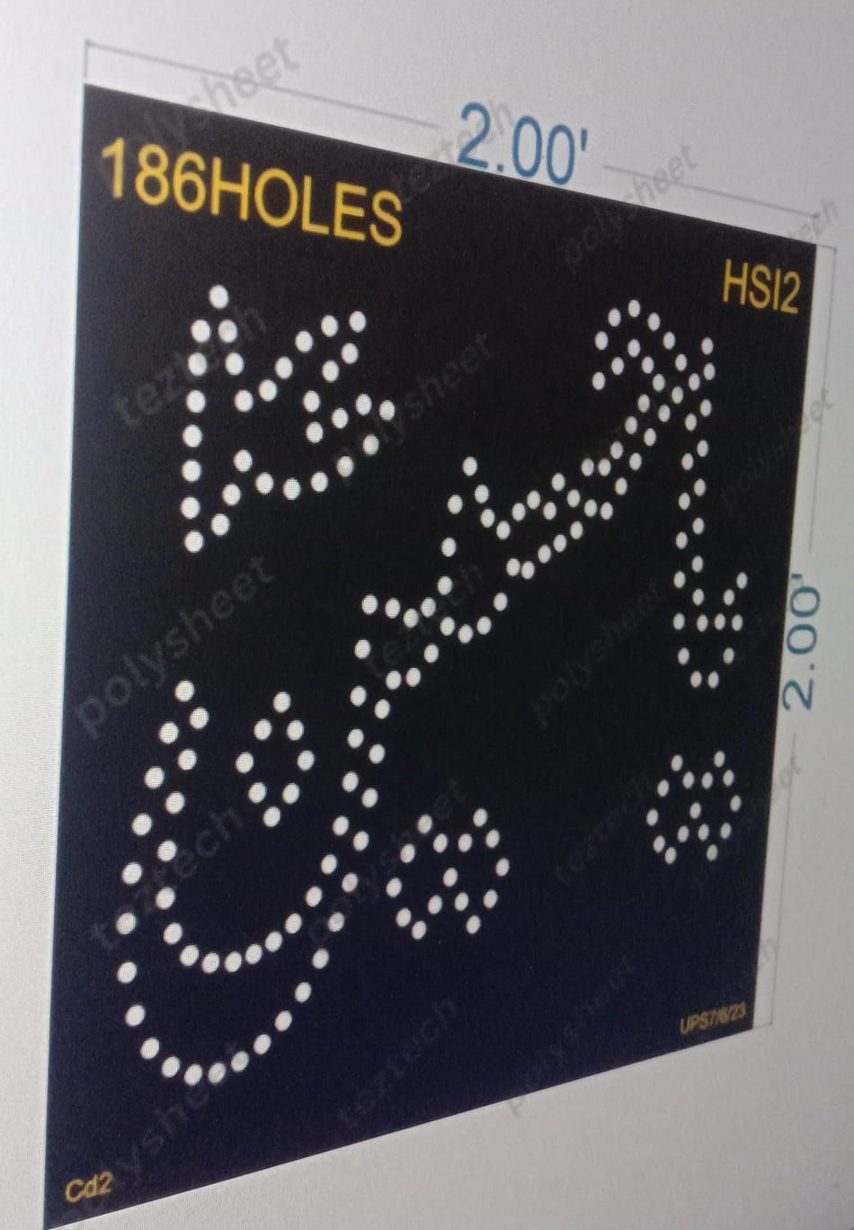 HSI2 HUSSAIN  2X2 FEET 186 HOLES