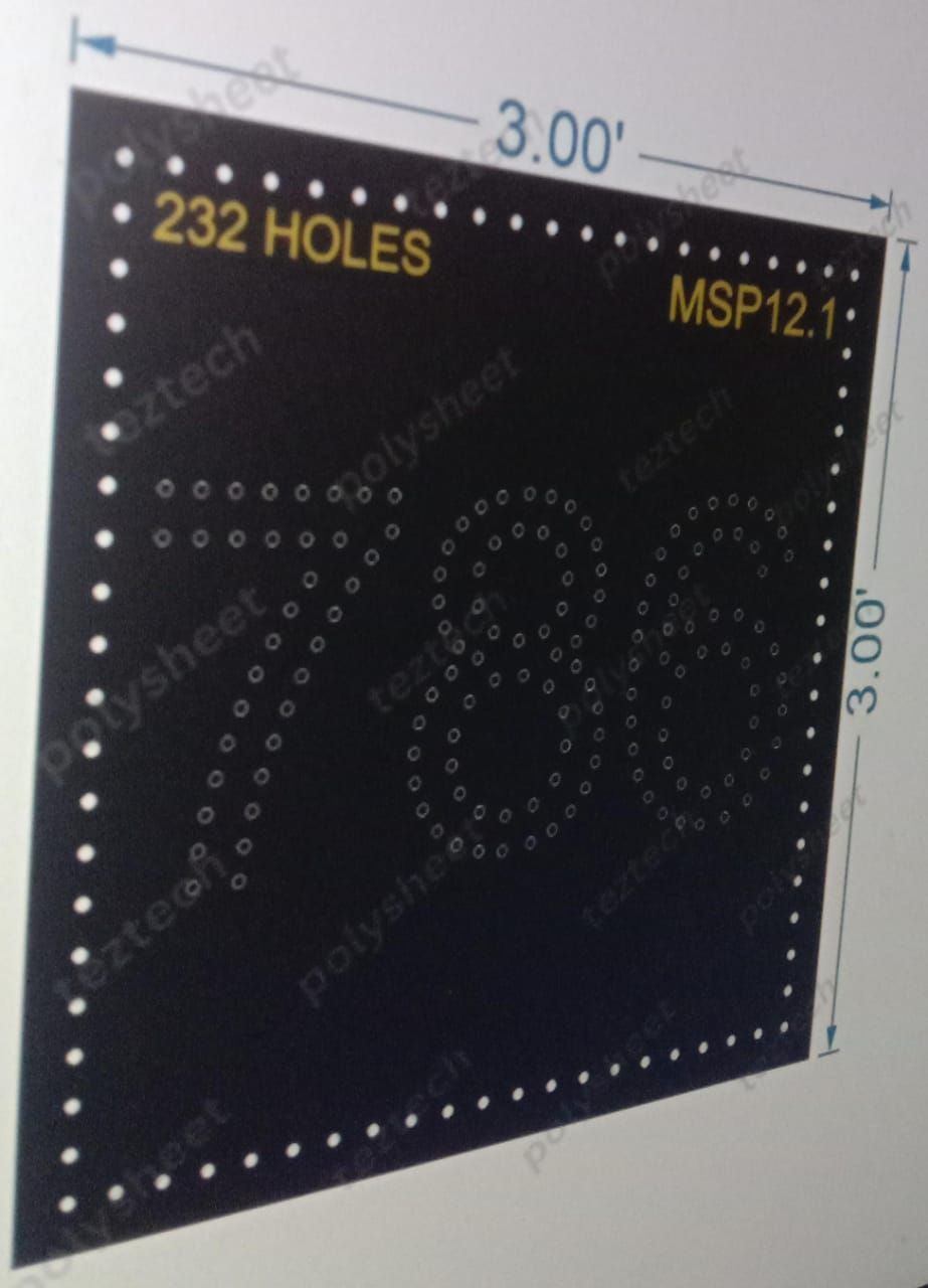 MSP12.1 MUSLIM PART  3X3 FEET 232 HOLES