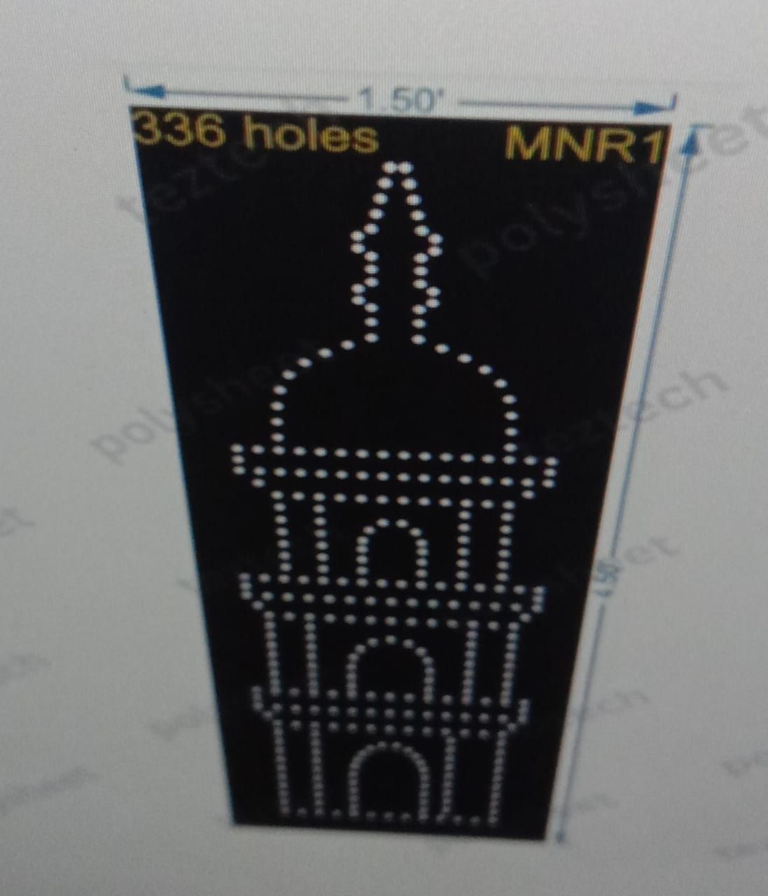 MNR1 MINAR  4.50X1.50 FEET  360 HOLES