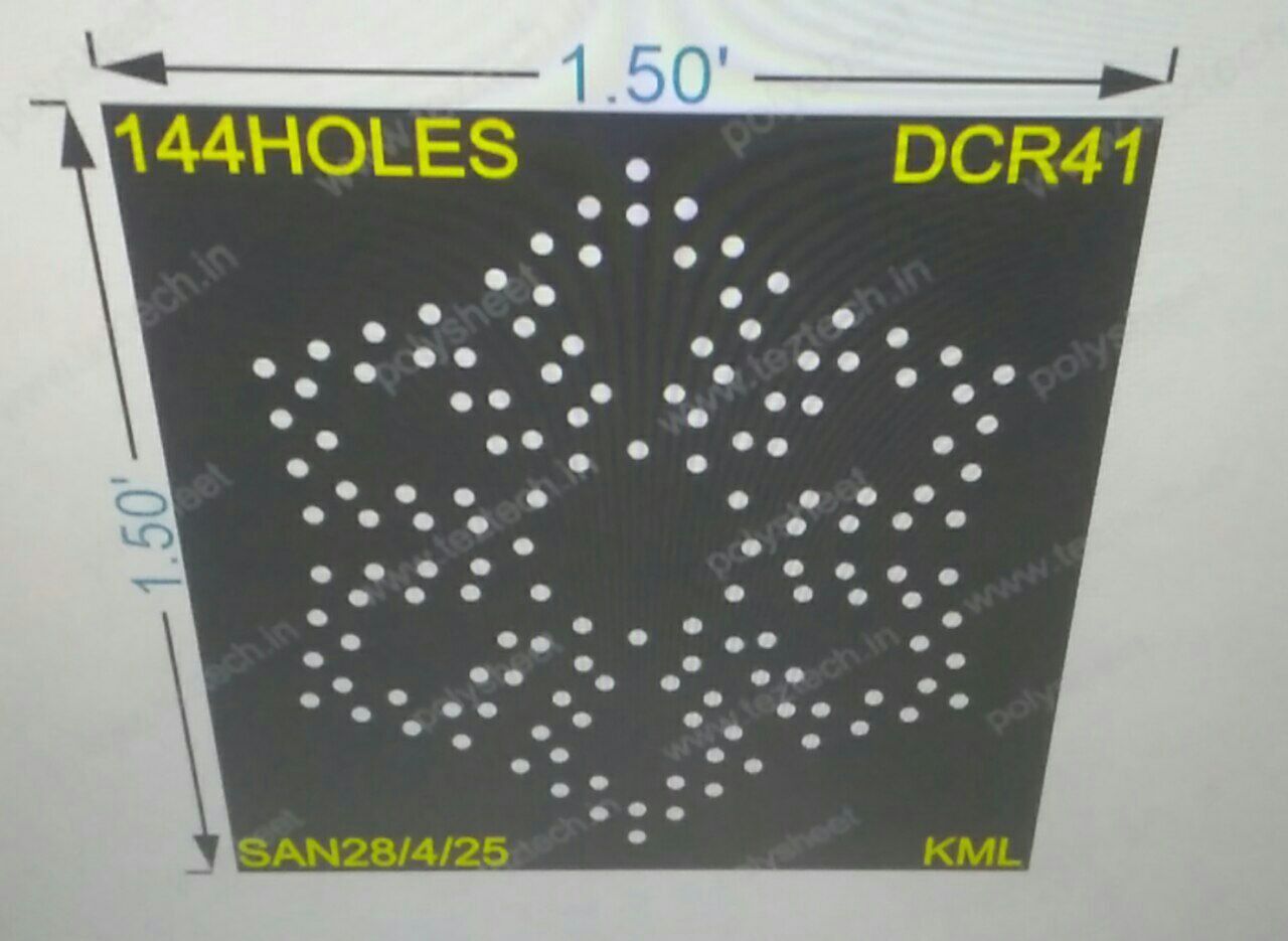 DCR41 DESIGNER CRICLE 1 PART 1.5X1.5 FEET 144 HOLES