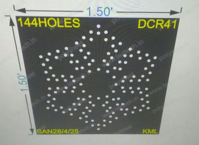 DCR41 DESIGNER CRICLE 1 PART 1.5X1.5 FEET 144 HOLES