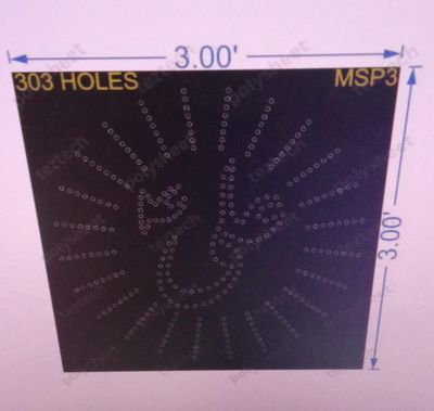 MSP3 MUSLIM PART  3X3 FEET  303 HOLES