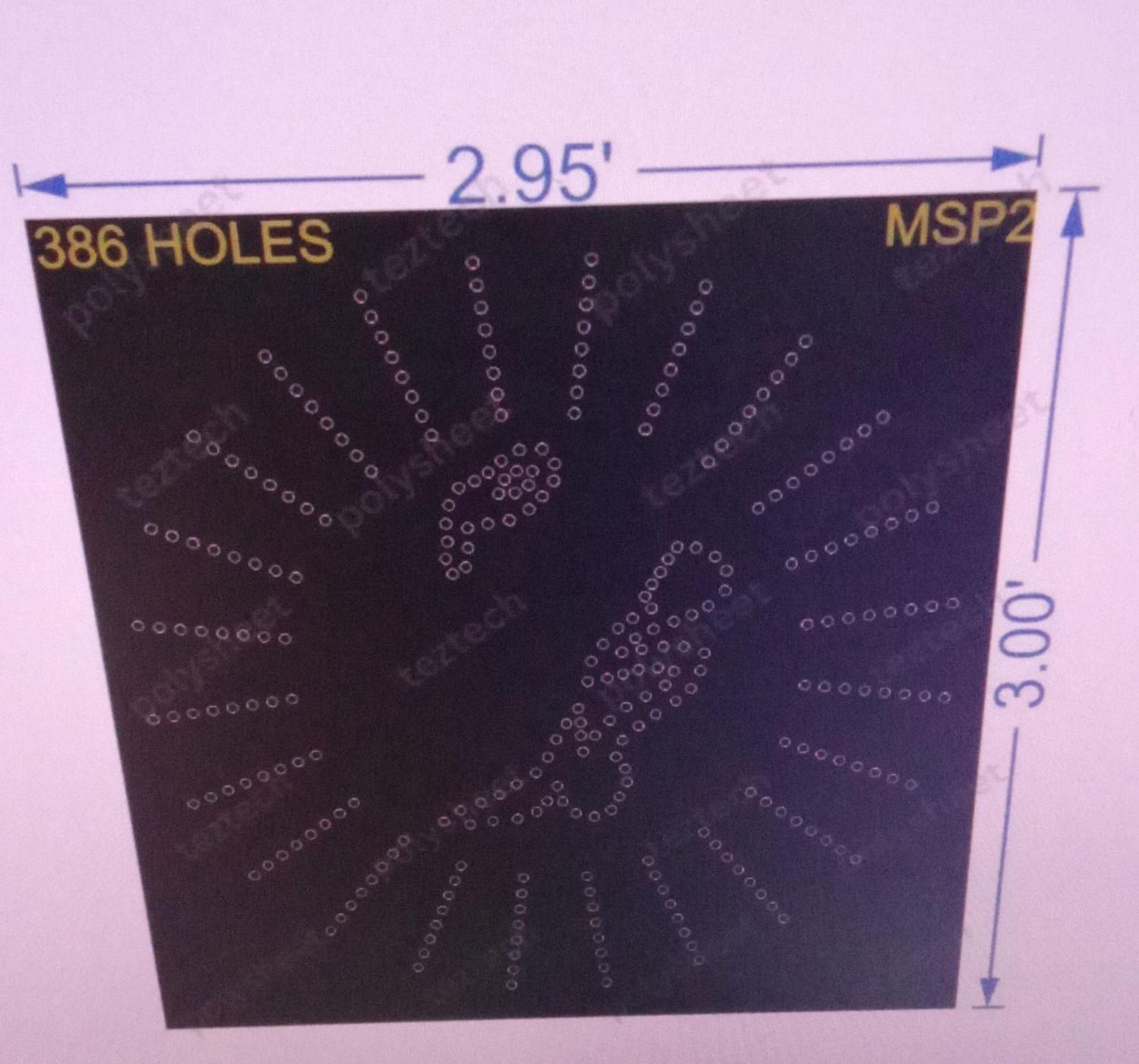 MSP2 MOHAMMAD MUSLIM PART  3X3 FEET  386 HOLES